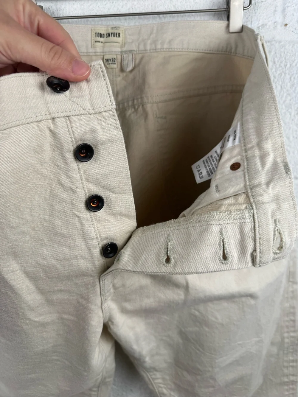Todd Snyder Slim Lightweight Japanese Selvedge Denim Jeans Canvas 36x32